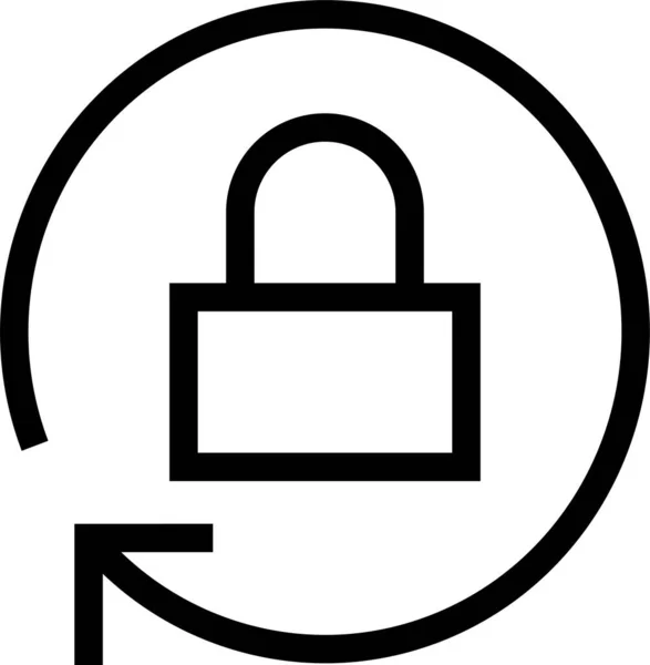 Locreload Password Protection Icon Outline Style — стоковый вектор