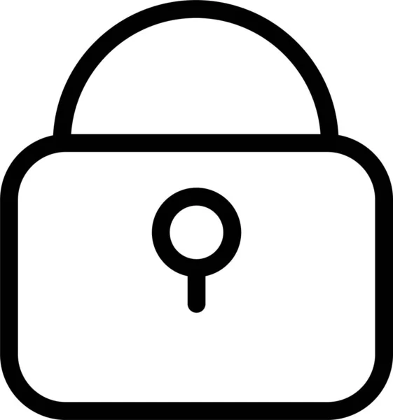 Lock Padlock Private Icon Outline Style — Stock Vector