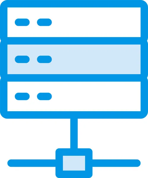 Datenbank Icon Ausgefülltem Outline Stil Verbinden — Stockvektor