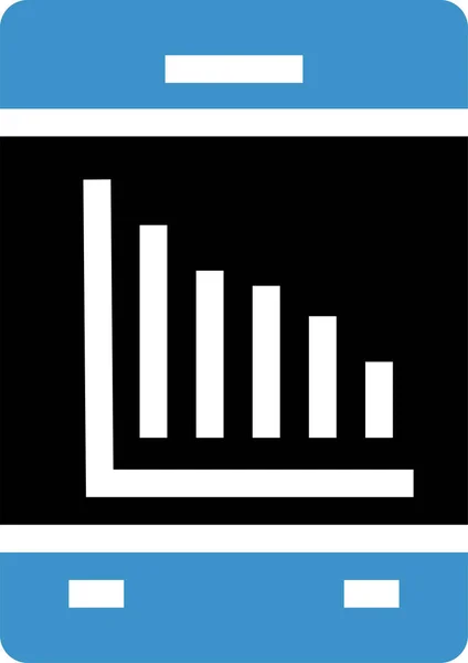 Analytics Analyticsapp Mobile Icon Flat Style — Stock Vector