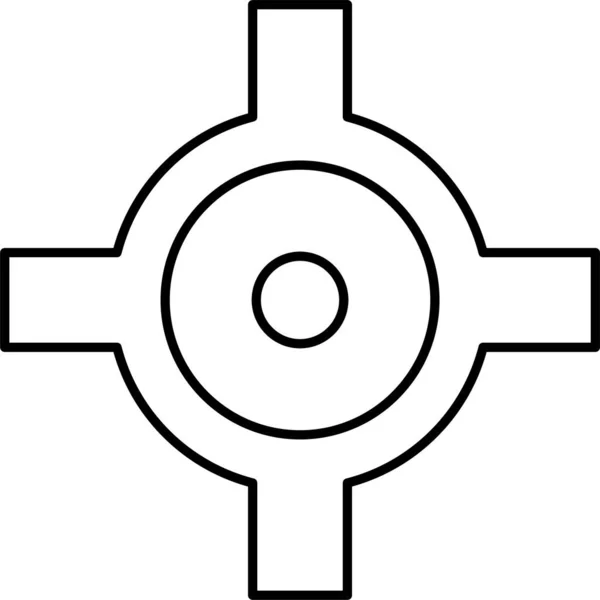 Иконка Дороги Направлению Стиле Наброска — стоковый вектор