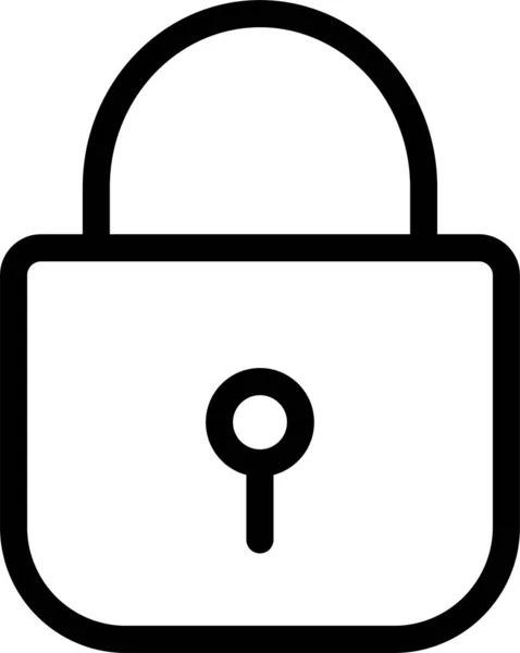 Passwortsicheres Symbol Umrissen Sperren — Stockvektor