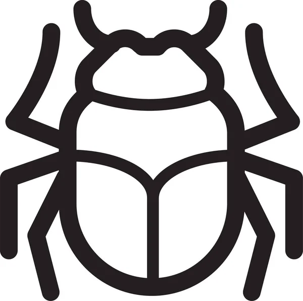 Bug Ontwikkeling Fout Pictogram Outline Stijl — Stockvector