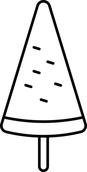 Значок Морозива Палички Контурному Стилі — стоковий вектор