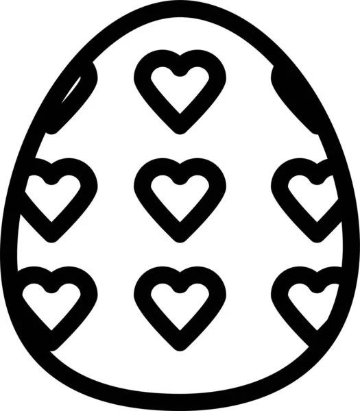 Иконка Омлета Пасхального Яйца Стиле Наброска — стоковый вектор