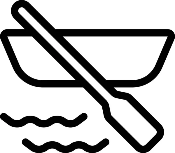 Ikon Publik Perahu Otomatis Dalam Gaya Outline - Stok Vektor