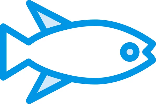 Ícone Peixe Aquário Animal Estilo Esboço Preenchido — Vetor de Stock