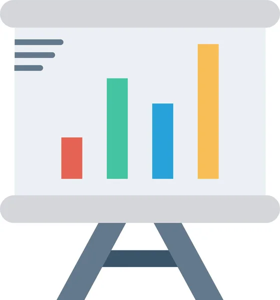 Tablero Gráfico Icono Gráfico Estilo Plano — Archivo Imágenes Vectoriales