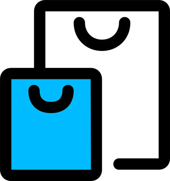 Comprar Bolsas Icono Compra Estilo Contorno Lleno — Vector de stock