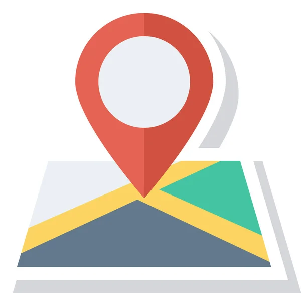 Gps Location Map Icon Flat Style — Stock Vector