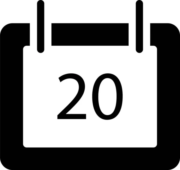 Afspraak Kalender Datum Icoon Solide Stijl — Stockvector