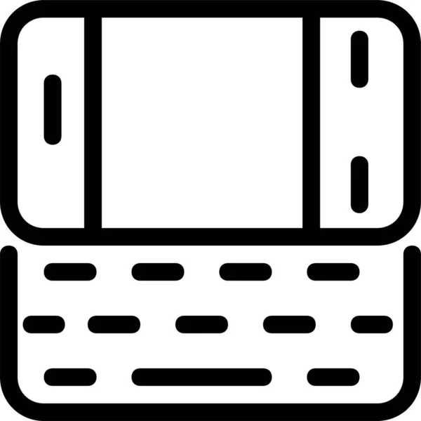 Ikona Komunikačního Zařízení Mobilního Telefonu Stylu Osnovy — Stockový vektor