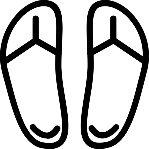 Ayak Sesleri Ayakkabı Ikonu Ana Hatlarıyla — Stok Vektör