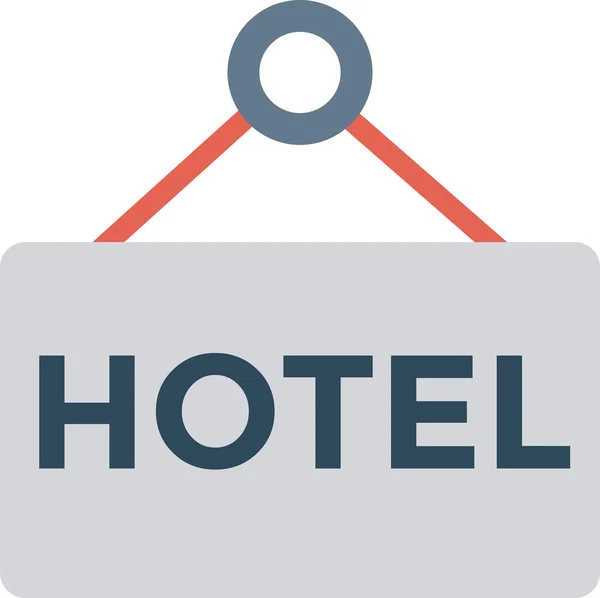 Board Frame Hotel Icoon Platte Stijl — Stockvector