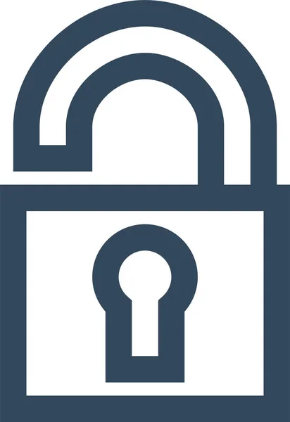 Open Released Unlock Icon Outline Style — стоковый вектор