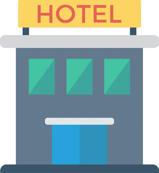 建筑风格的酒店图标 — 图库矢量图片