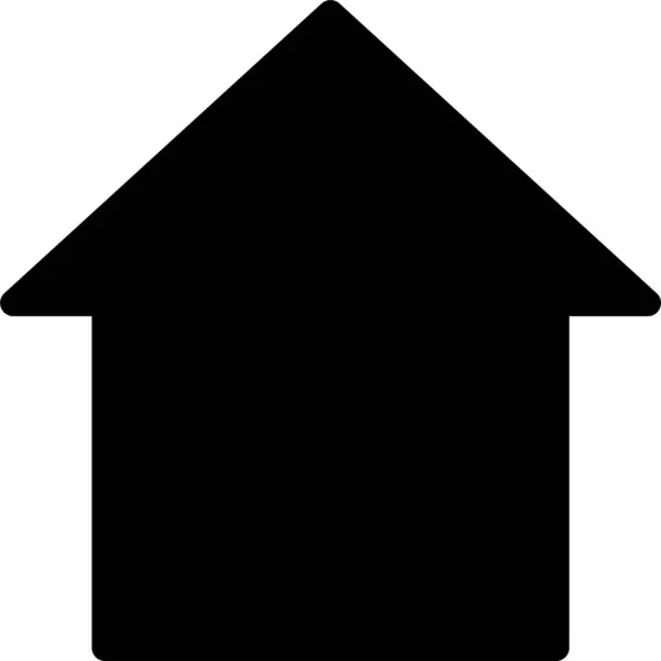 Building Home House Icon Solid Style — Stock Vector