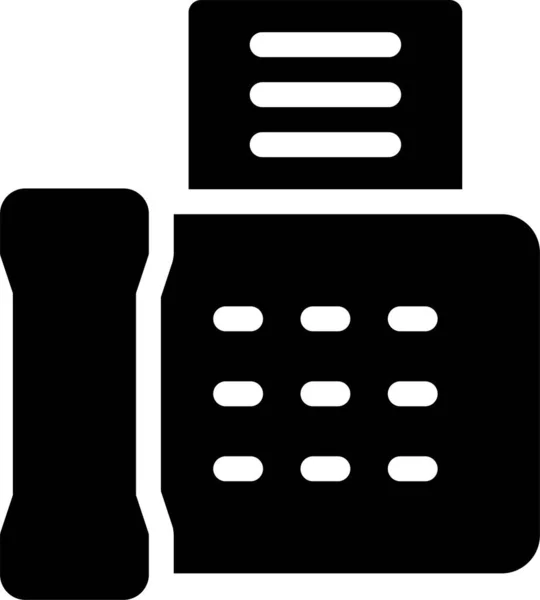 Device Fax Mail Icon Solid Style — Vetor de Stock