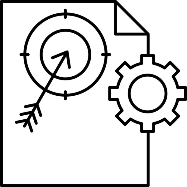 Ikona Projektu Stránky Souborů Stylu Osnovy — Stockový vektor