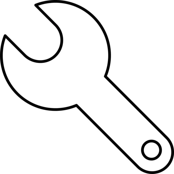 Reparatie Instelling Tools Pictogram Omtrek Stijl — Stockvector