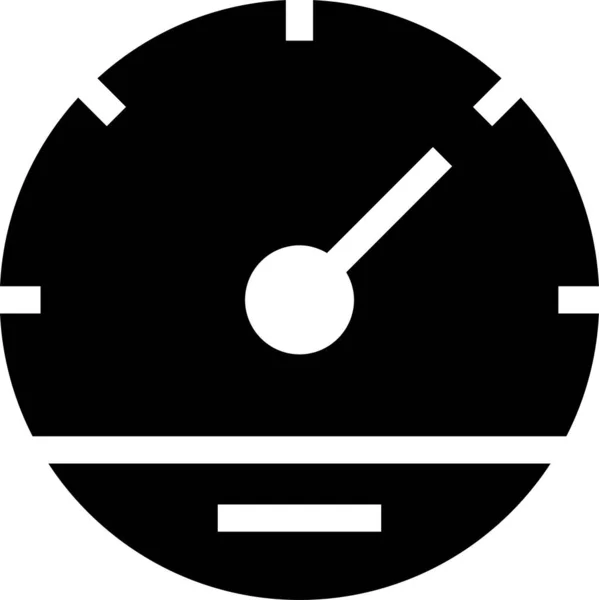 Dashboard Gauge Meter Icon Solid Style — Stock Vector