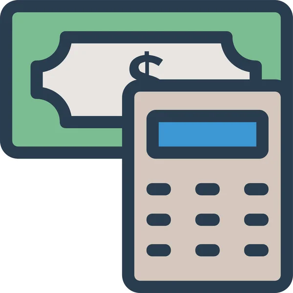 Ikona Kalkulatora Biznesowego Stylu Wypełnionym — Wektor stockowy