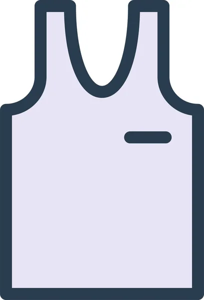 Jersey Tela Icono Camisa Estilo Contorno Lleno — Archivo Imágenes Vectoriales