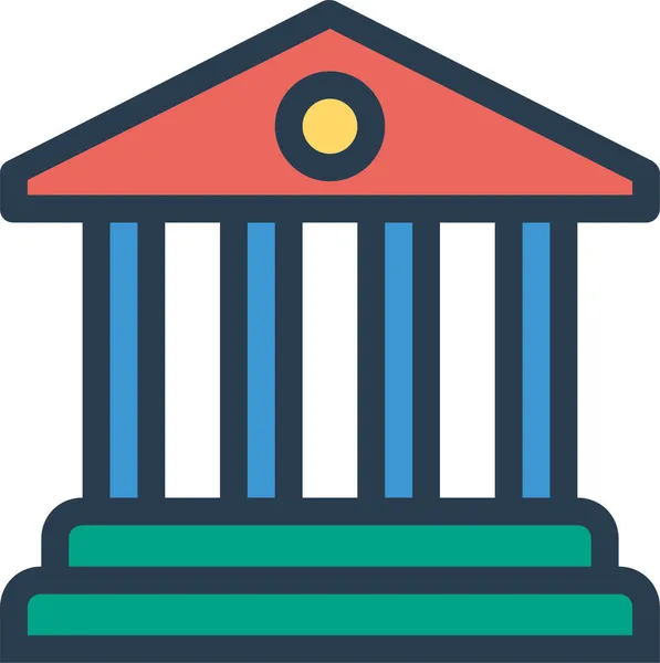 Иконка Банковского Банкира Стиле Заполненного Контура — стоковый вектор