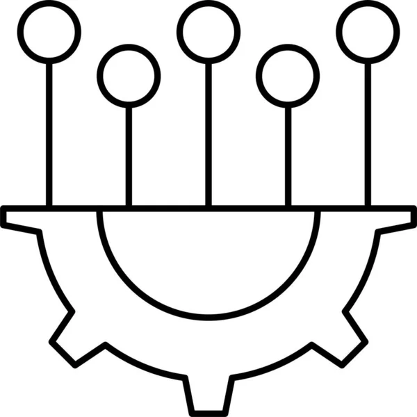 Значок Керування Передачею Єднання Стилі Контурів — стоковий вектор