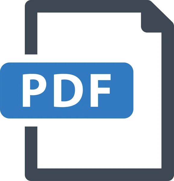 Datei Pdf Format Icon Flachen Stil — Stockvektor