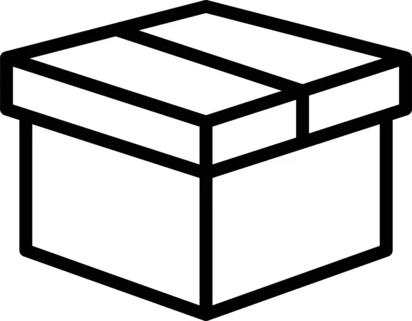 Box Kurier Lieferung Symbol Umriss Stil — Stockvektor