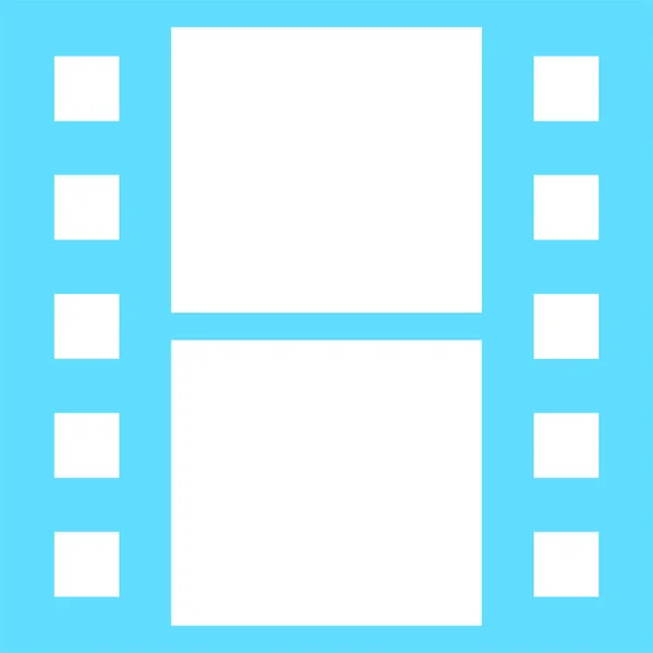 Clip Film Movie Icon Solid Style — Stock Vector