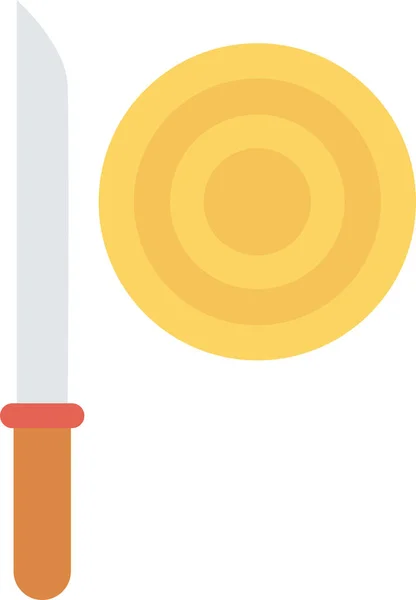 Dagger Knief Sword Icon Flat Style — Stock Vector