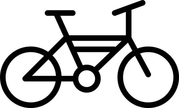 Vélo Vélo Icône Exercice Dans Style Outline — Image vectorielle