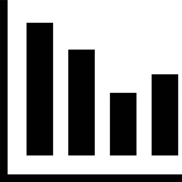 Ikona Analytického Grafu Pevném Stylu — Stockový vektor