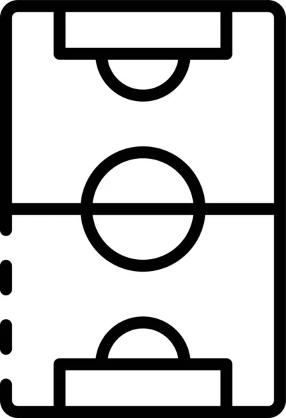 Икона Футбола Стадионе Стиле Абрис — стоковый вектор