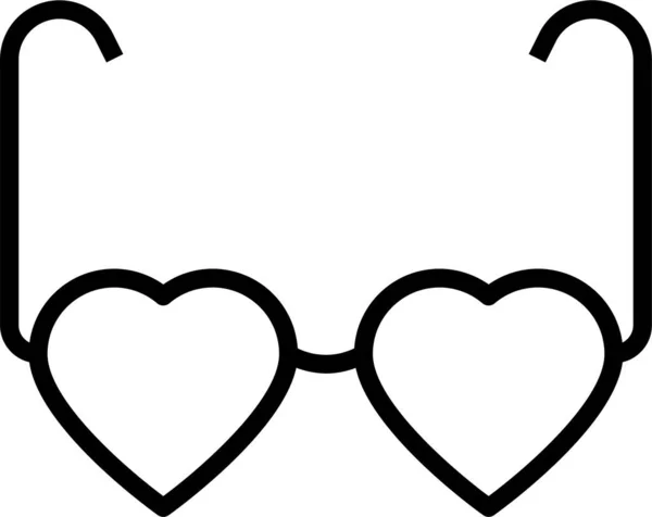 Barevné Brýle Módní Ikona Stylu Obrysu — Stockový vektor