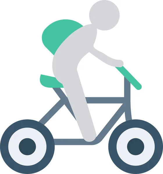 Bicycle Bicycling Biking Icon Flat Style — Stock Vector