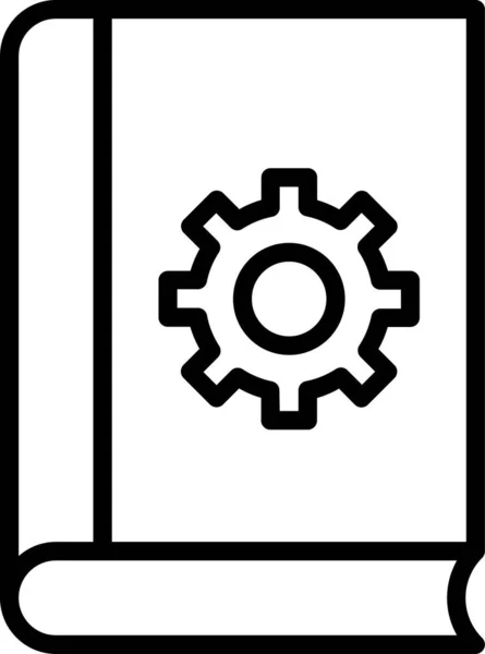 Gids Instellingen Handmatige Pictogram Omtrek Stijl — Stockvector