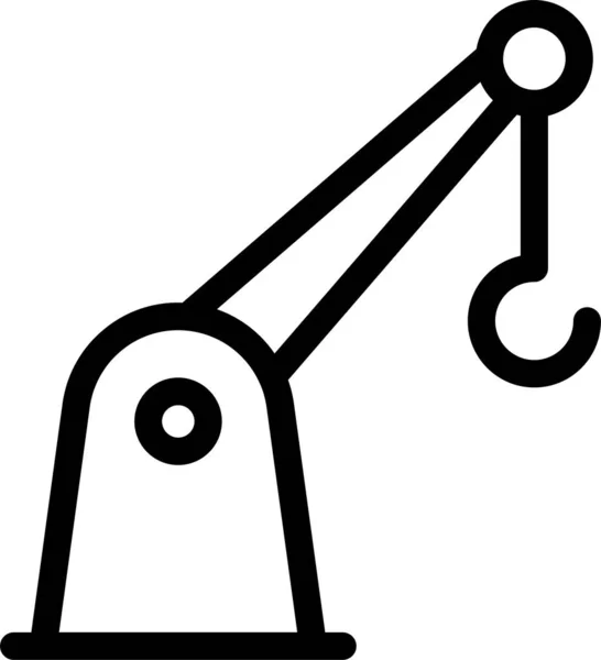 Ikona Konstrukčního Jeřábového Inženýra Stylu Osnovy — Stockový vektor