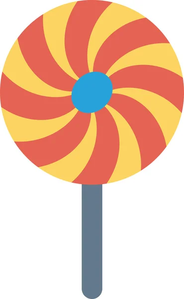 Caramelo Lollipop Dulces Icono Estilo Plano — Vector de stock