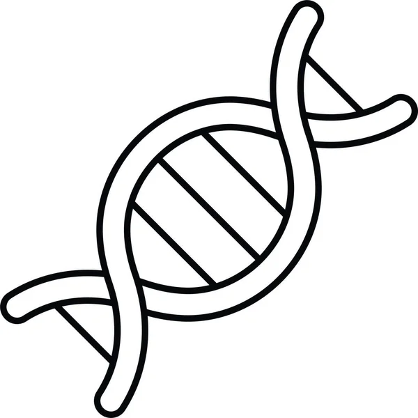 Biology Dna Genetics Icon Outline Style — Stock Vector