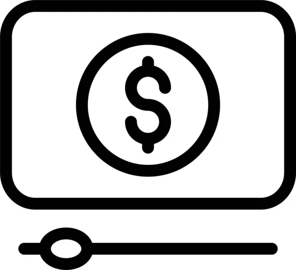 Cash Dollar Media Icoon Contante Stijl — Stockvector