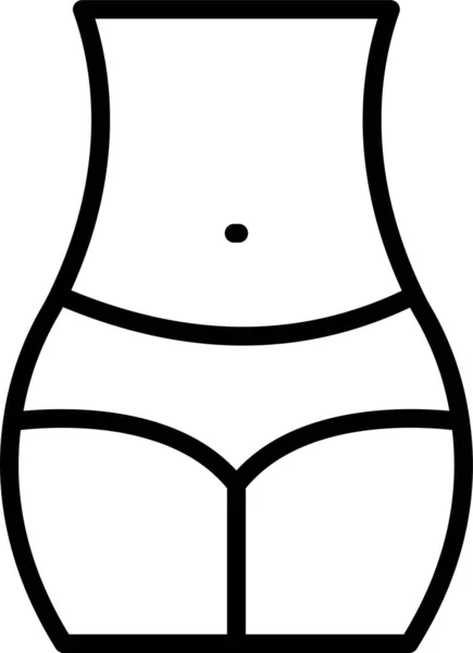 Body Shape Woman Icon Outline Style — Stock Vector