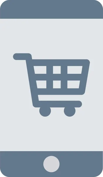 Ecommerce Mobile Online Icon Flat Style — стоковий вектор