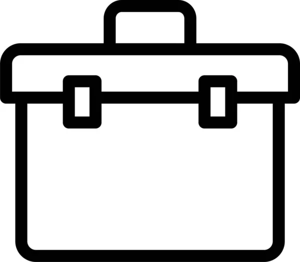 Bagage Koffer Pictogram Omtrek Stijl — Stockvector