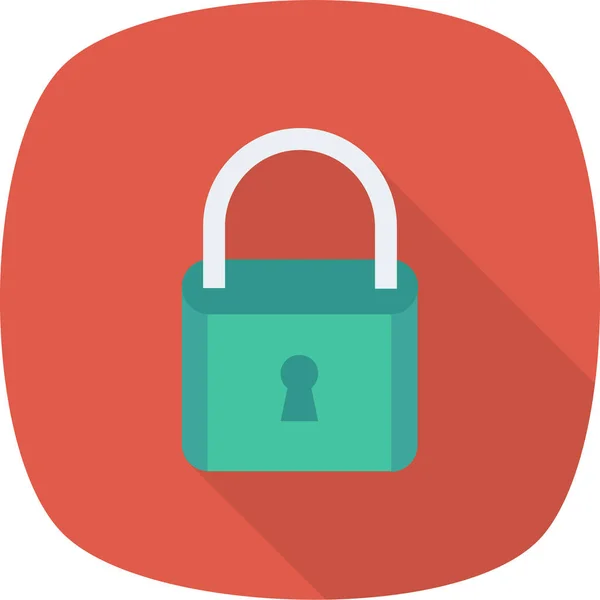 Lock Password Protect Icon Flat Style — Stock Vector