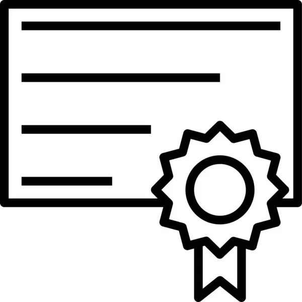 Certificado Diploma Ícone Educação — Vetor de Stock