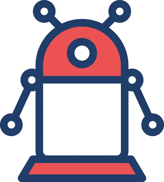 Machine Robot Science Icon Filled Outline Style — Stock Vector