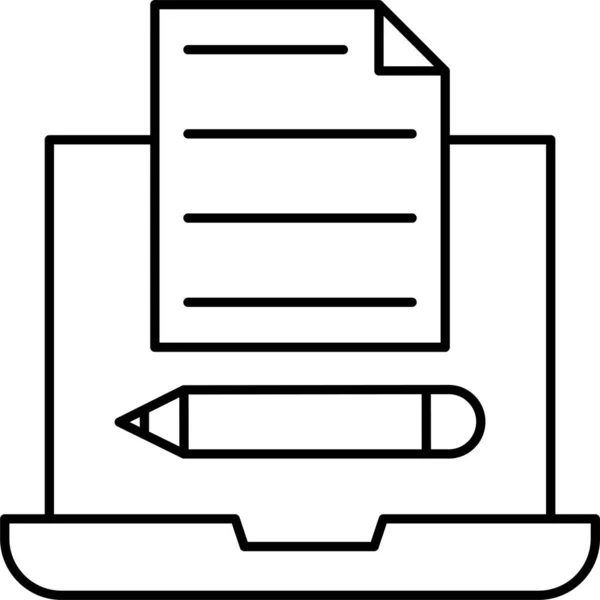 Vytvořit Ikonu Úpravy Dokumentu Stylu Osnovy — Stockový vektor